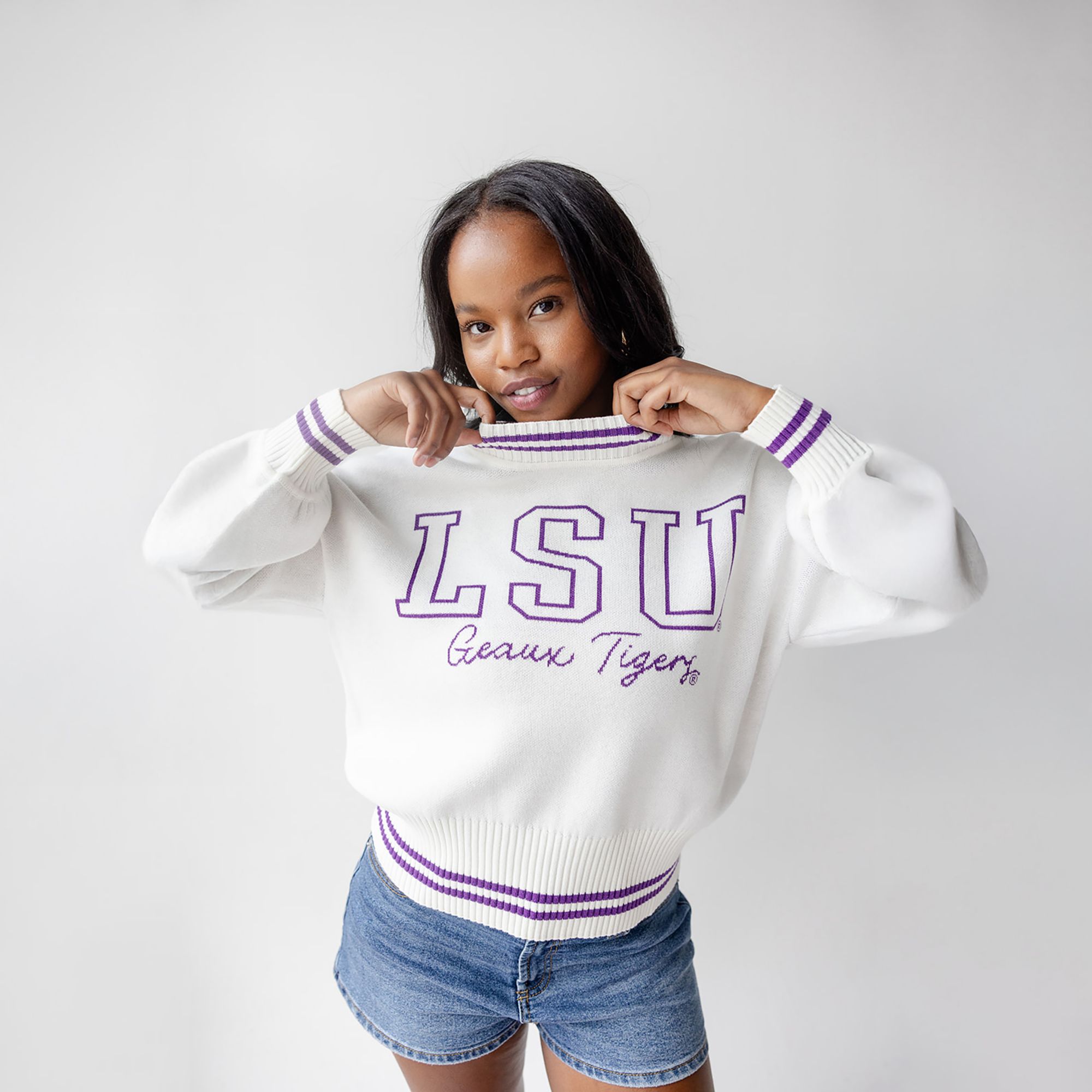Game Day Social Women's LSU Tigers Purple Everyday Fan Queen Sweater