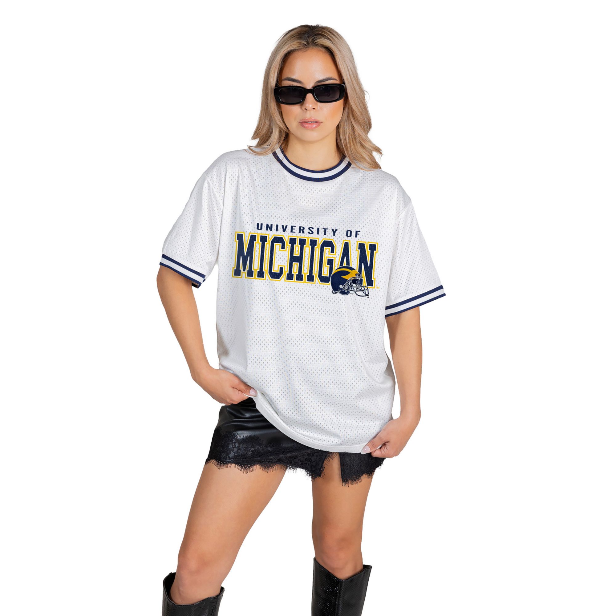 Gameday Couture Women's Michigan Wolverines White Believe the Hype Jersey, Small