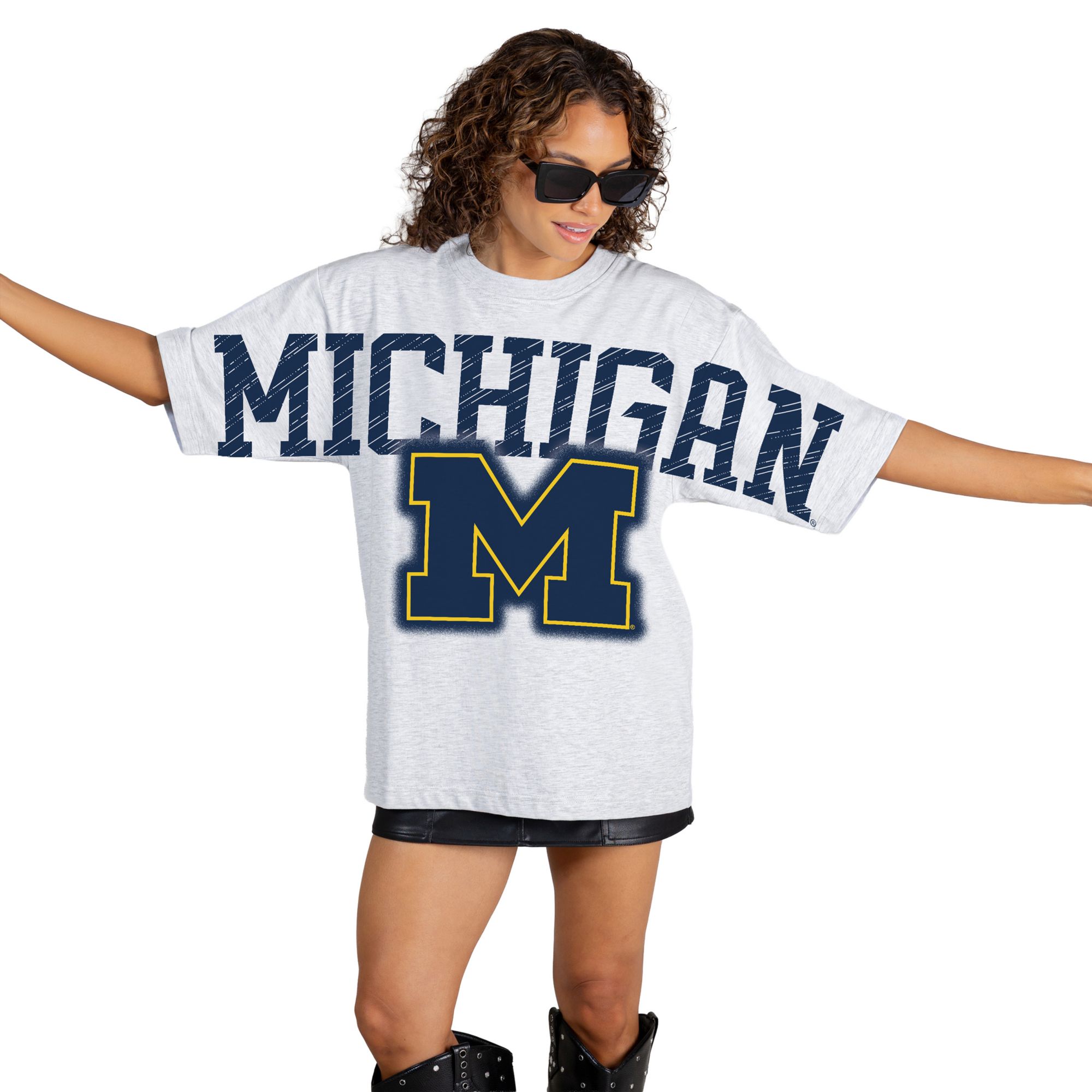 Gameday Couture Women's Michigan Wolverines White Drip Culture T-Shirt