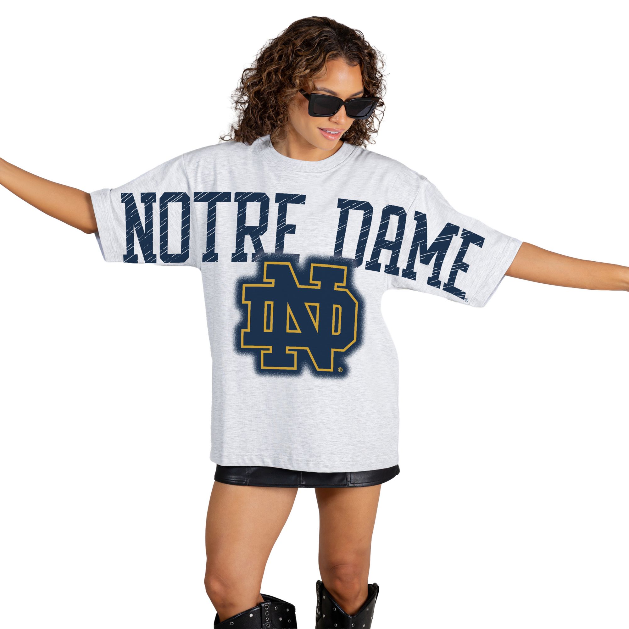 Gameday Couture Women's Notre Dame Fighting Irish White Drip Culture T-Shirt