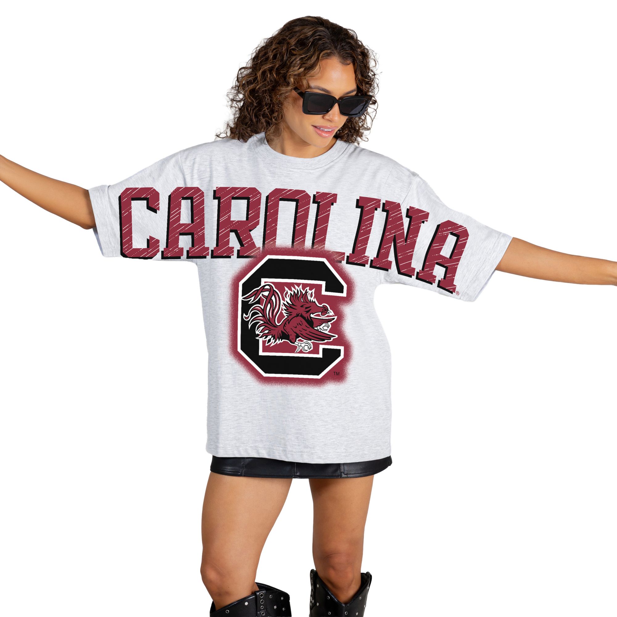 Gameday Couture Women's South Carolina Gamecocks White Drip Culture T-Shirt