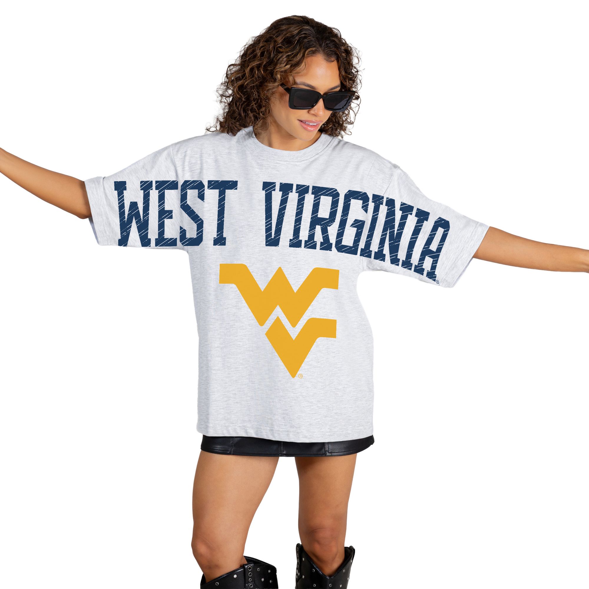 Gameday Couture Women's West Virginia Mountaineers White Drip Culture T-Shirt