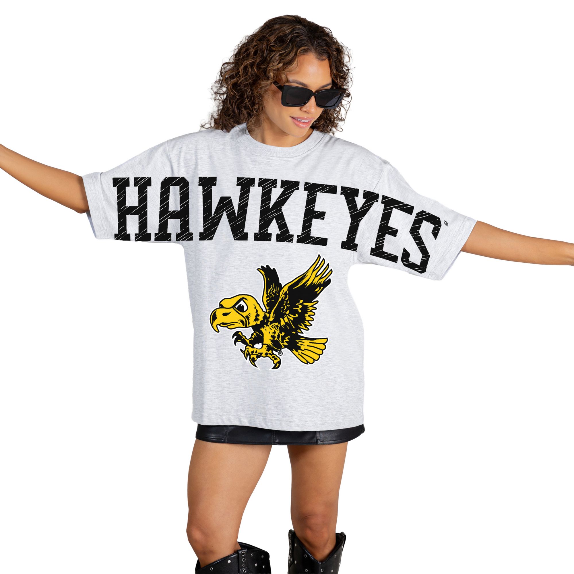 Gameday Couture Women's Iowa Hawkeyes White Drip Culture T-Shirt