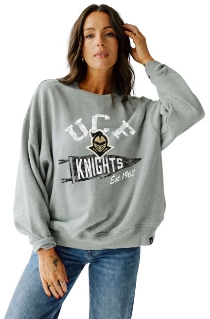 Gameday Social Women's UCF Knights Heather Grey Starlite Crewneck Sweatshirt