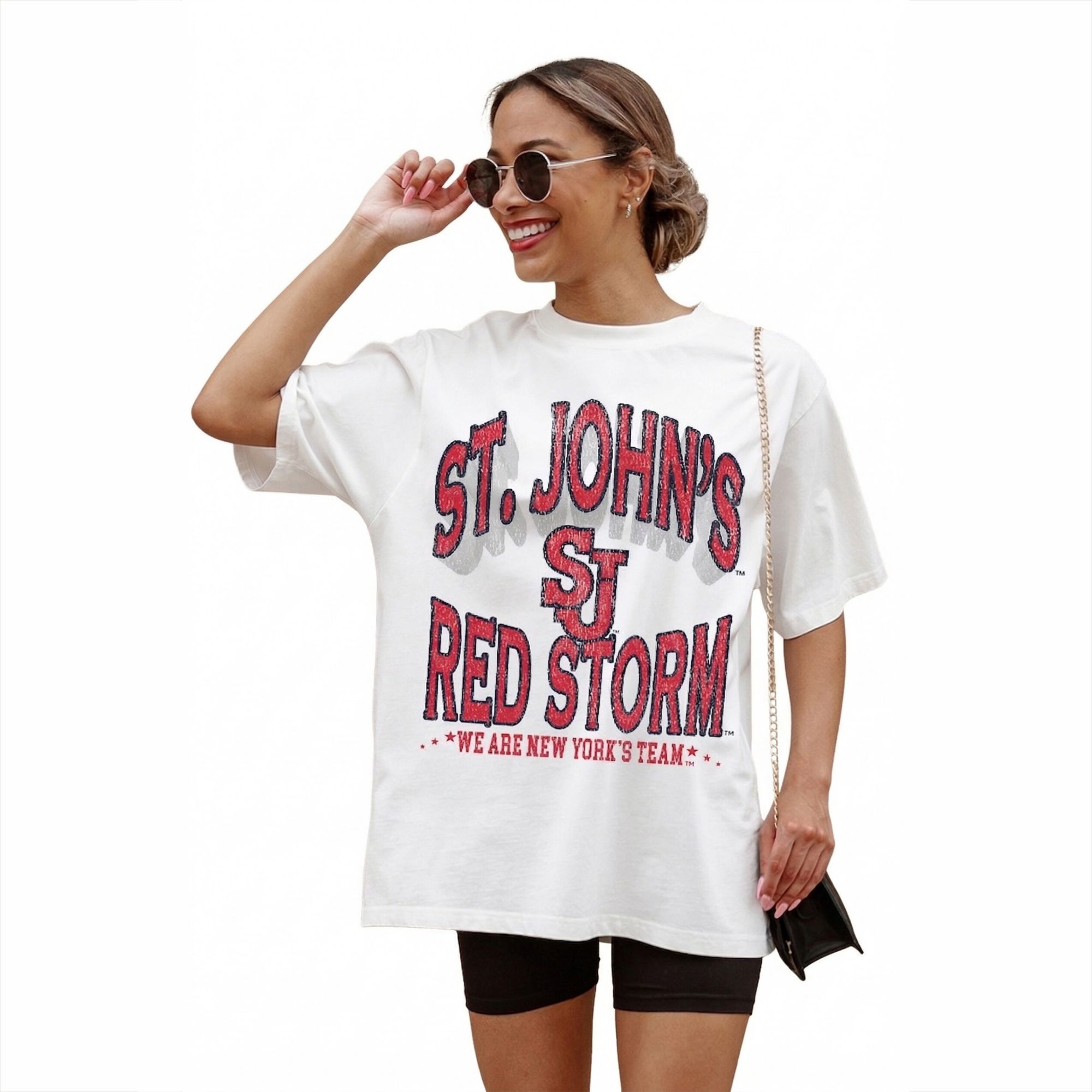 Gameday Couture Women's St. John's Red Storm Ivory Oversized T-Shirt