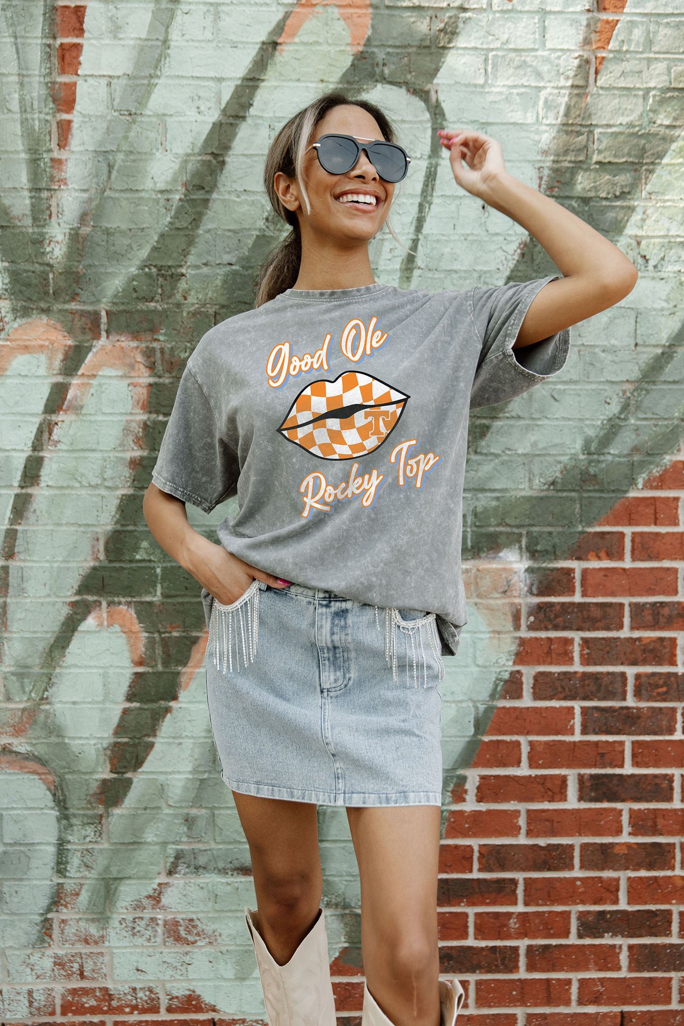 Gameday Couture Women's Texas Longhorns Lips Over-Sized T-Shirt
