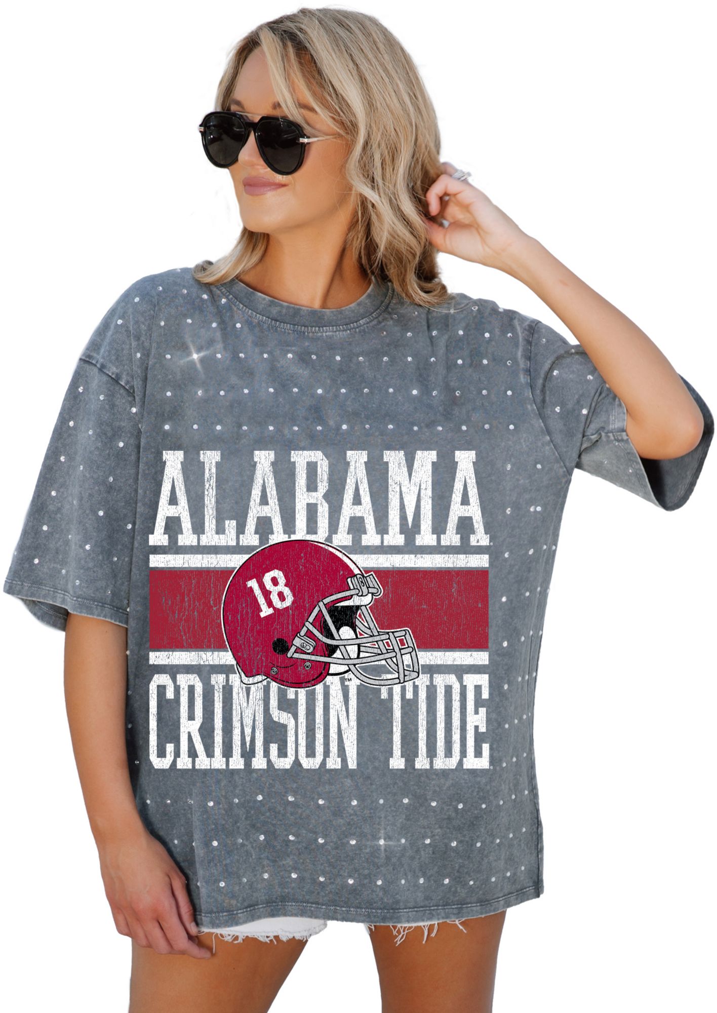 Gameday Couture Women's Alabama Crimson Tide Grey Rhinestone T-Shirt