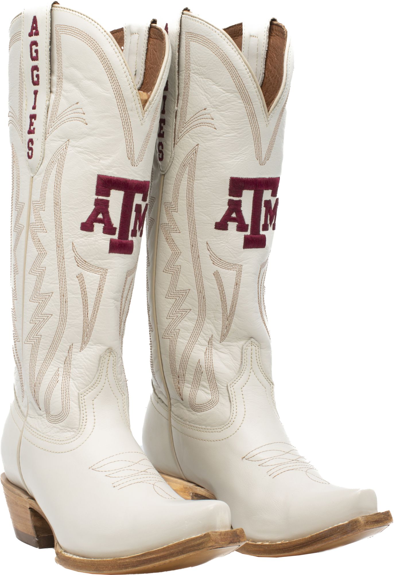 Gameday Boots Women's Texas A&M Aggies Ivory Tall Leather 14"Western Boots