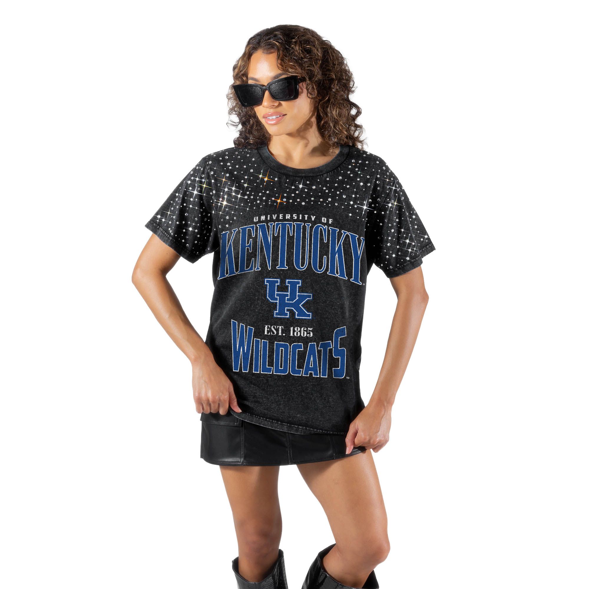 Gameday Couture Women's Kentucky Wildcats Vintage Black Rhinestone T-Shirt