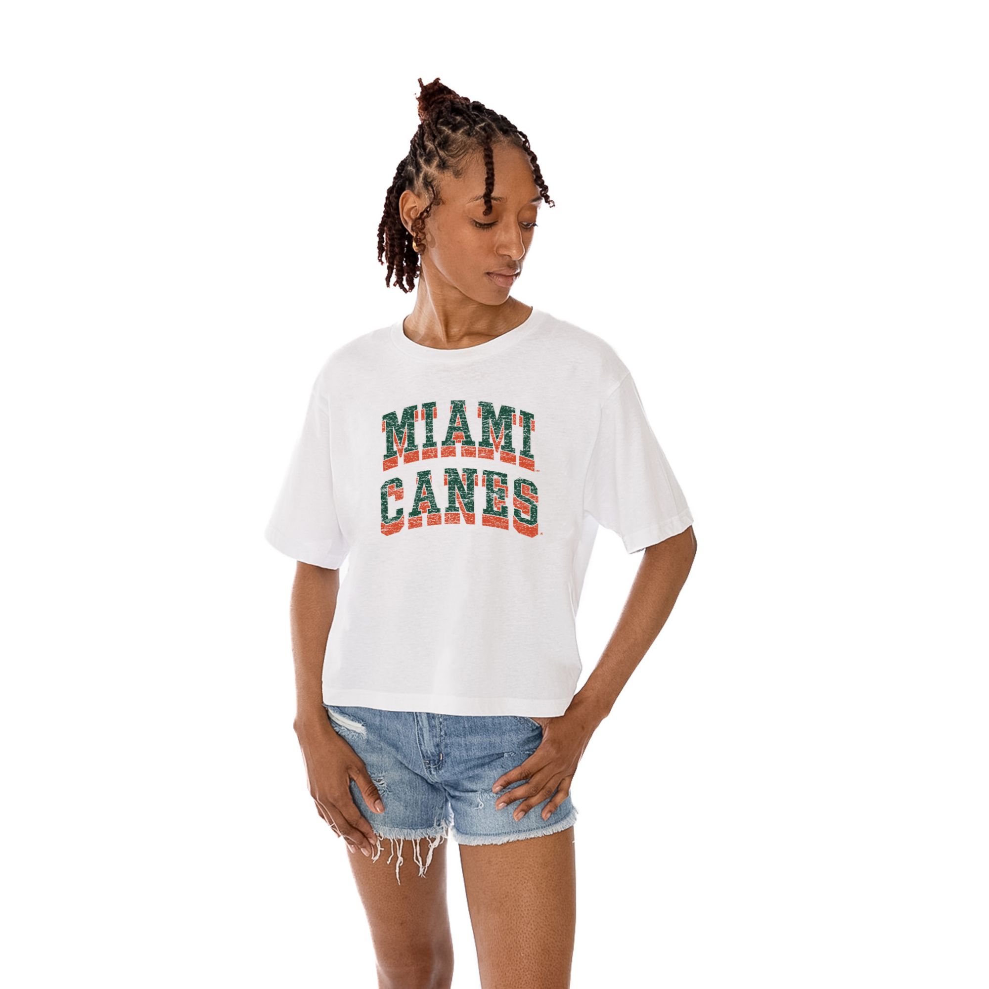 Gameday Couture Women's Miami Hurricanes Boxy Cropped T-Shirt