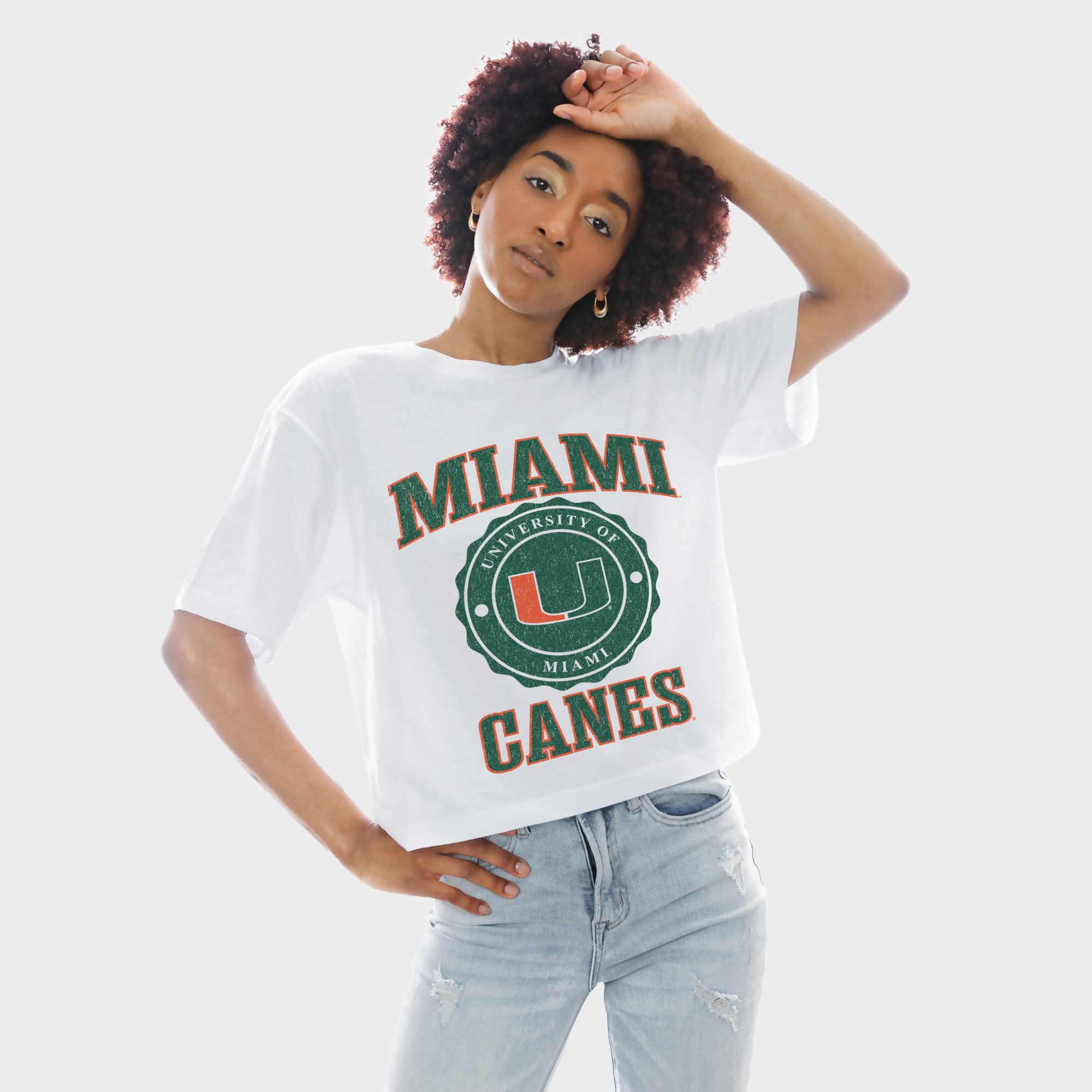 Gameday Couture Women's Miami Hurricanes Boxy Cropped T-Shirt