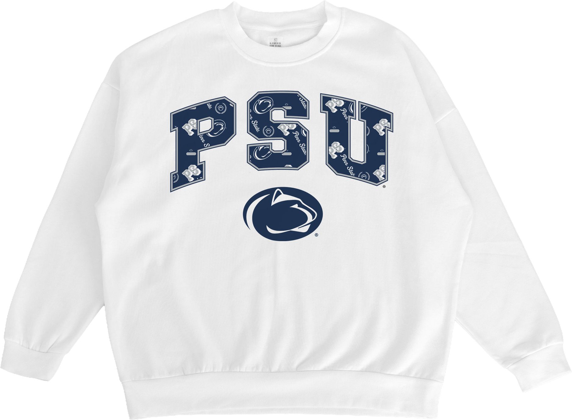 Gameday Couture Women's Penn State Nittany Lions White Fleece Drop Shoulder Crewneck Sweatshirt