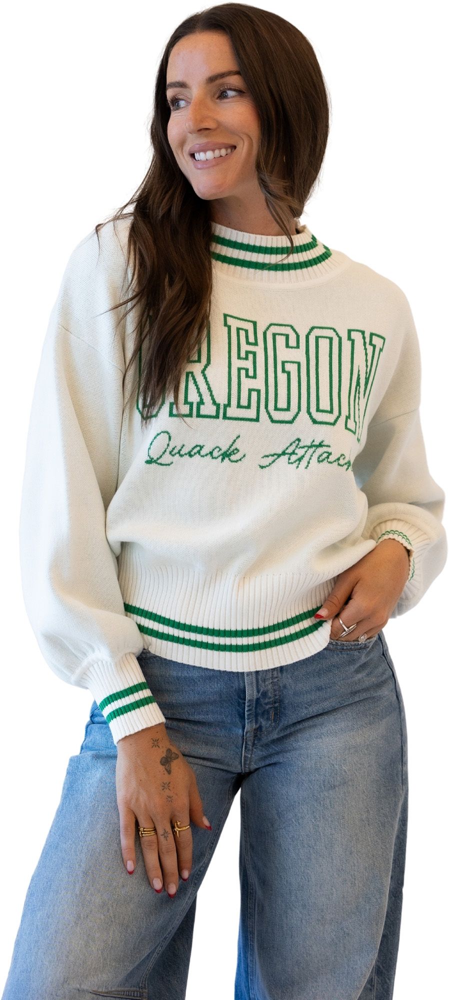 Gameday Social Women's Oregon Ducks Green Sweater