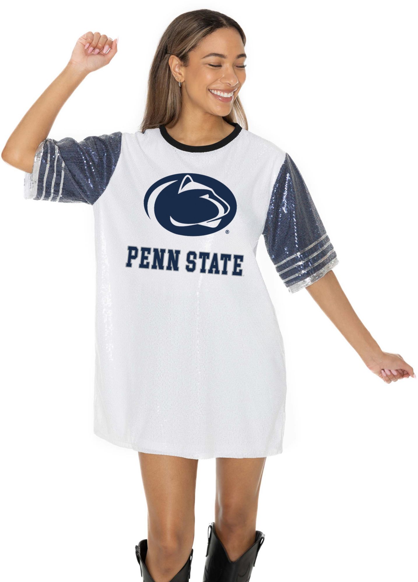 Gameday Couture Women's Penn State Nittany Lions Navy Sequin Jersey Dress