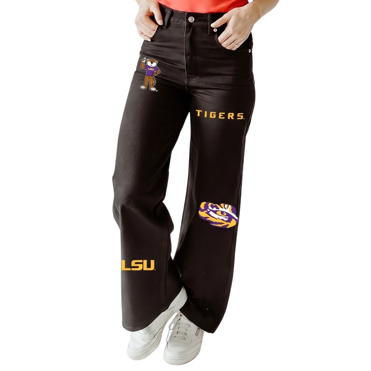 Gameday Social Women's LSU Tigers Black Alpha Bling Pants
