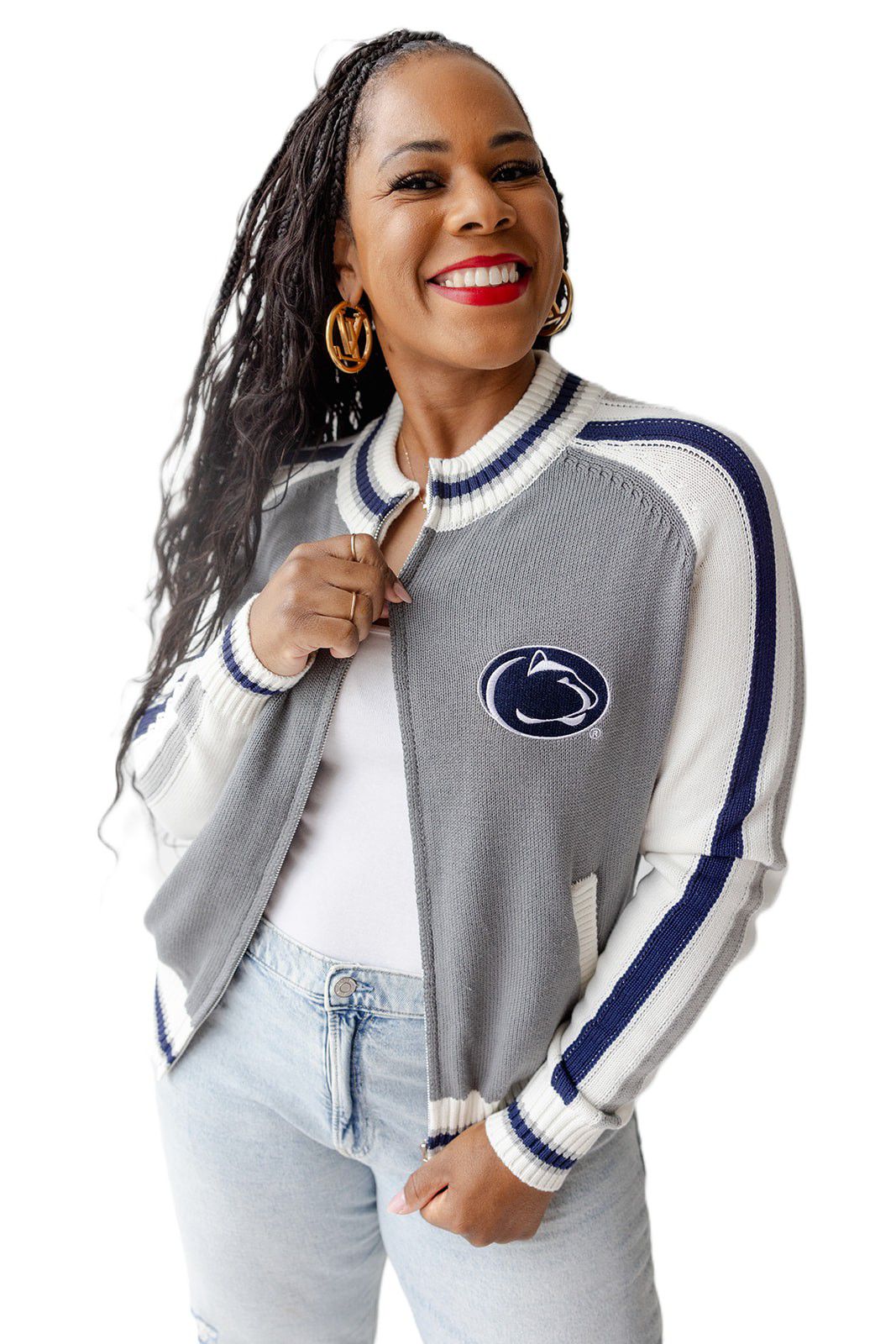 Gameday Social Women's Penn State Nittany Lions Zip-Up Sweater