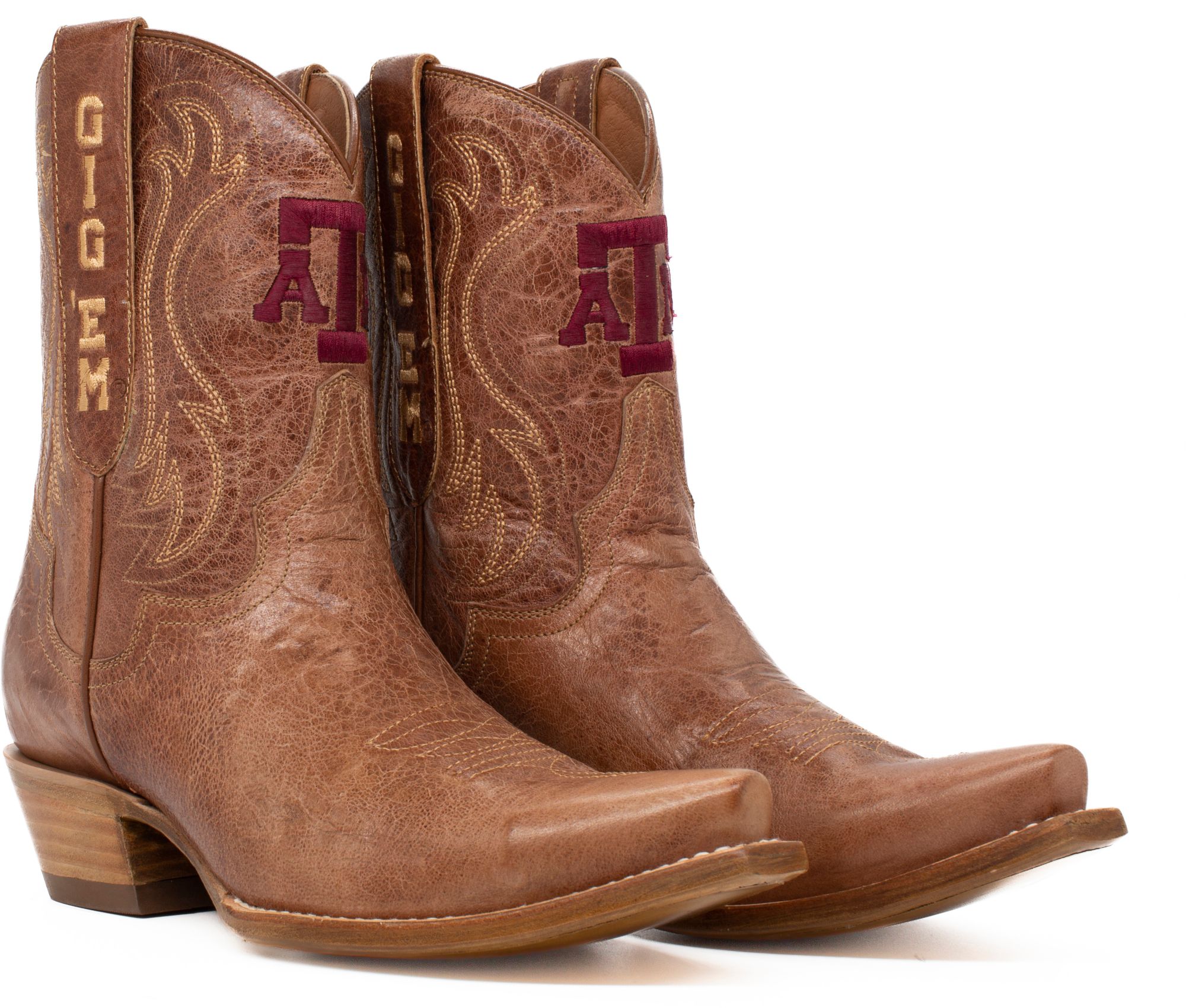 Gameday Boots Women's Texas A&M Aggies Tan Sarah Shorty 8"Western Boots