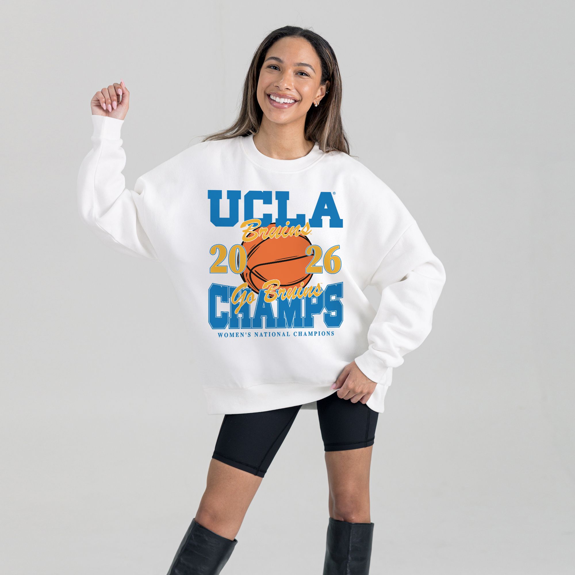 Gameday Couture Women's 2026 Women's Basketball National Champions UCLA Bruins Crew Sweatshirt