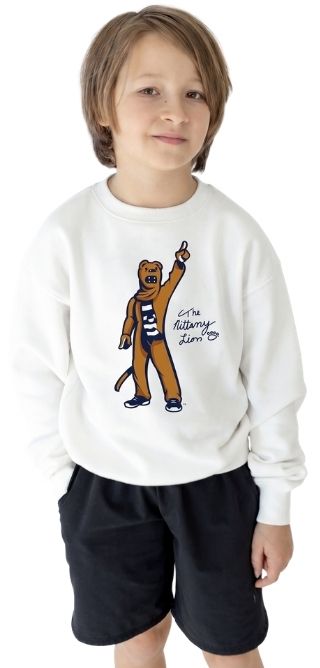 Gameday Social Youth Penn State Nittany Lions White Mascot Crewneck Sweatshirt