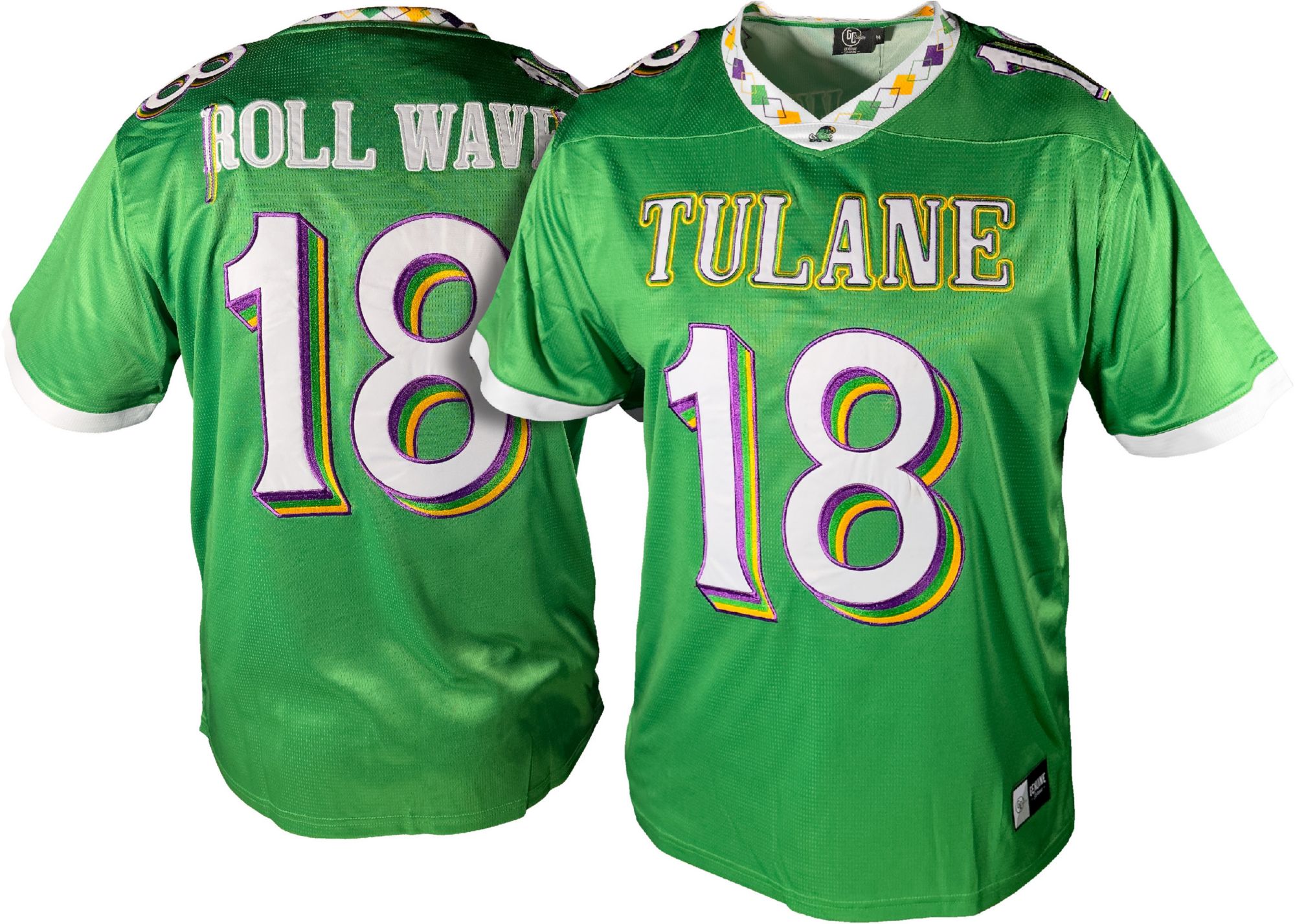 Genuine Collective Men's Tulane Mardi Gras Football Jersey