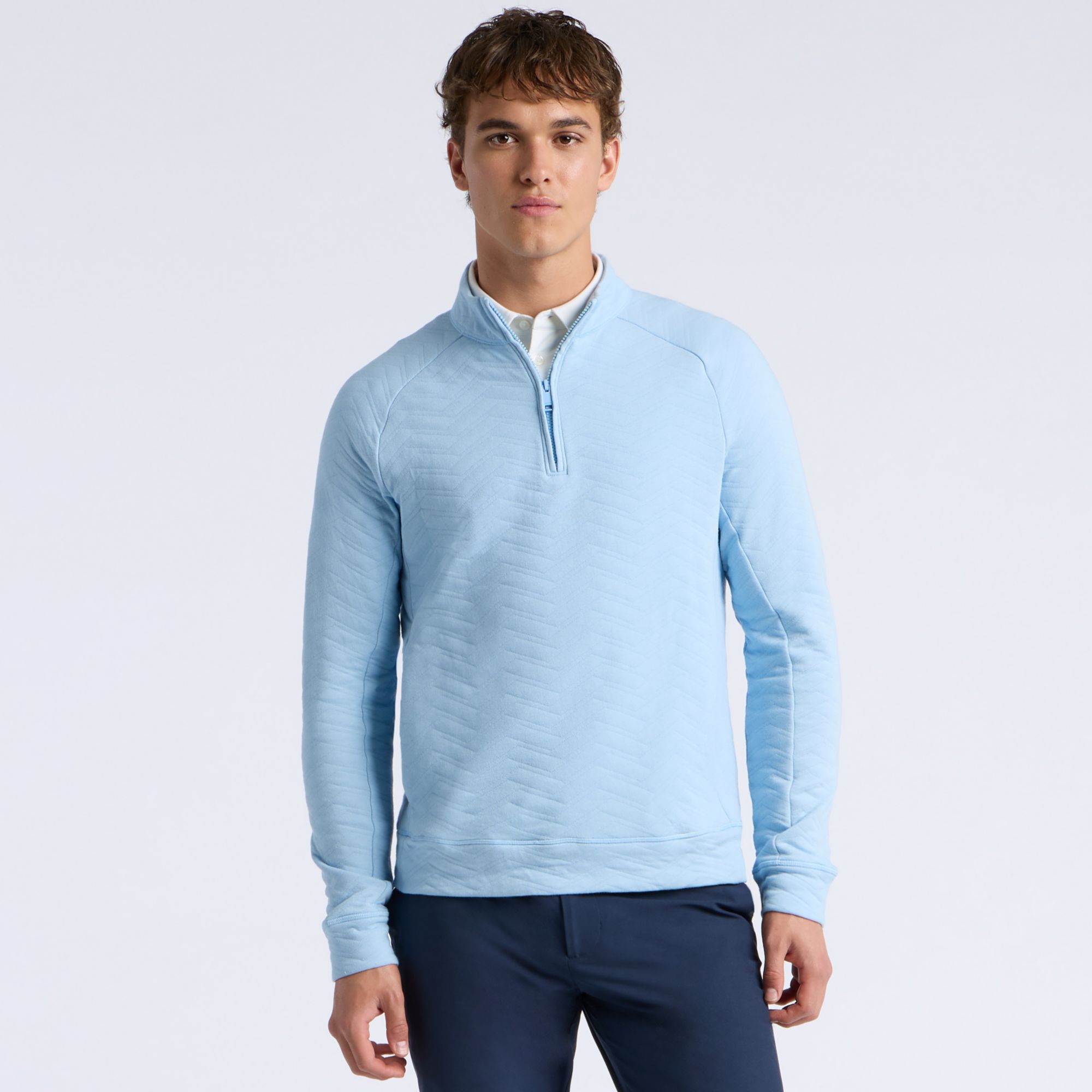 G/FORE Men's Dunes Cotton Quilted ¼ Zip Golf Pullover