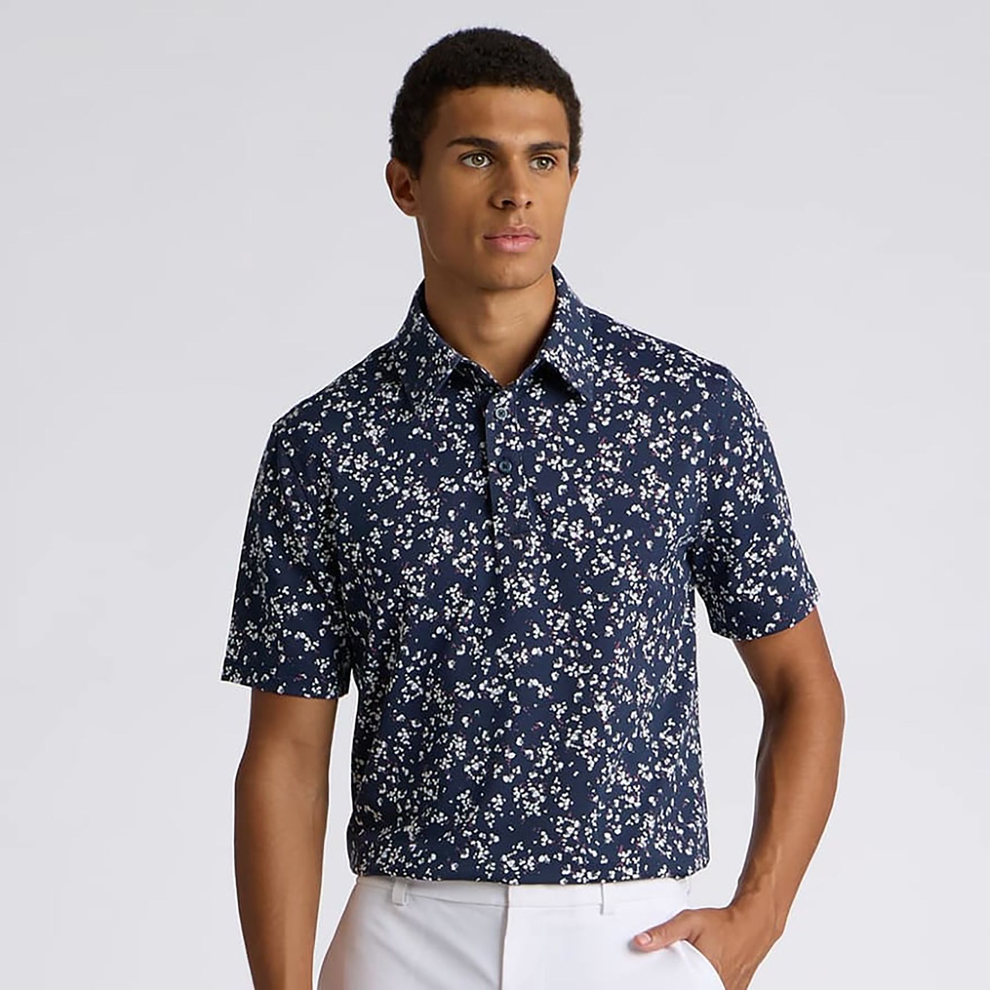 G/FORE Men's Wildflower Tech Jersey Golf Polo