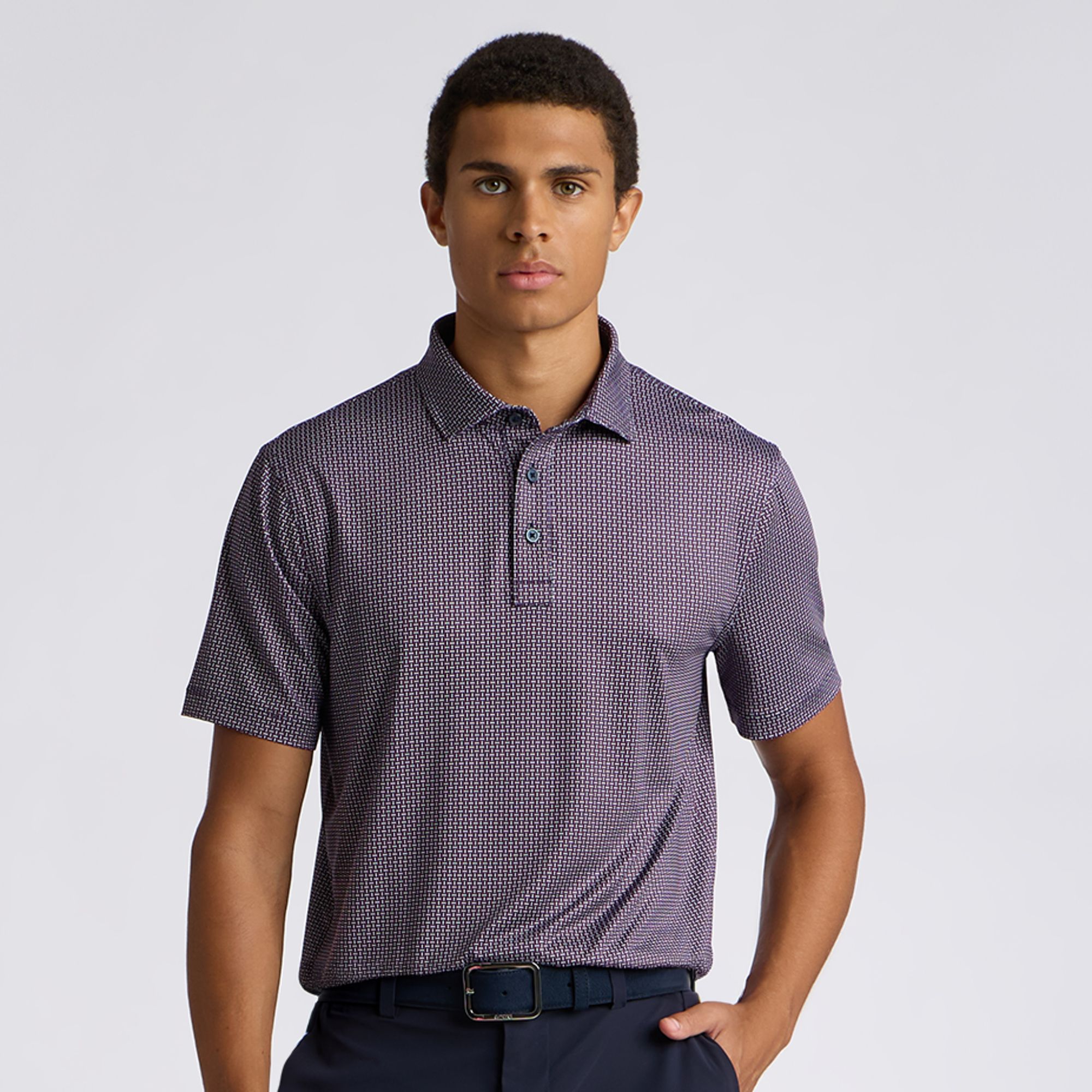 G/FORE Men's Mod Geo Tech Jersey Golf Polo