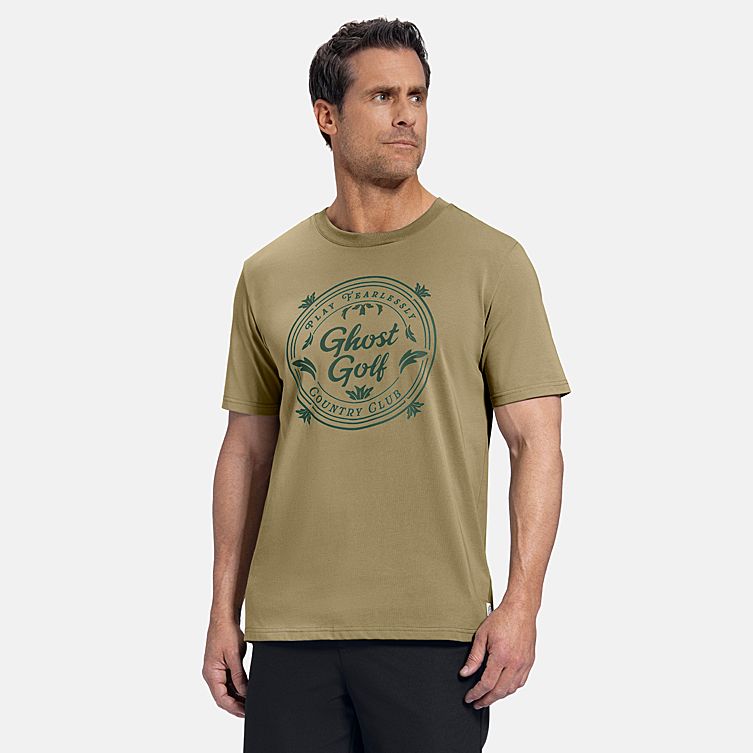 GHOST GOLF Men's Patrons Club Badge Golf T-Shirt