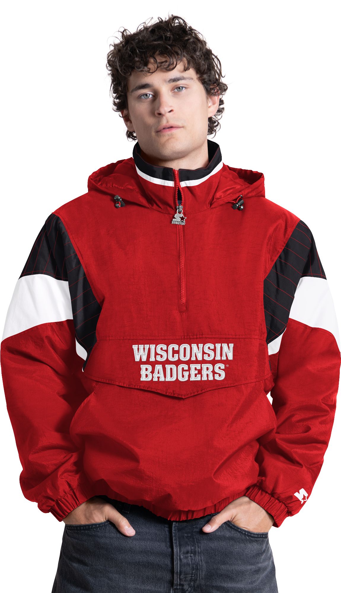 Starter Men's Wisconsin Badgers Throwback Jacket