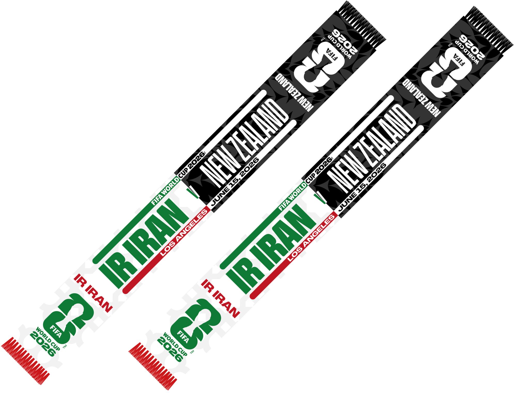 Global Scarves Ir Iran VS New Zealand 2026 FIFA World Cup Matchup Scarf