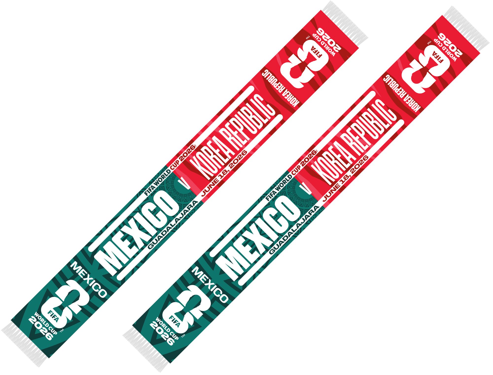 Global Scarves Mexico VS Korea Republic 2026 FIFA World Cup Matchup Scarf