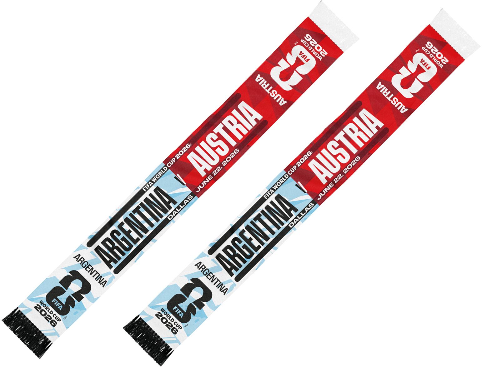 Global Scarves Argentina vs Austria 2026 World Cup Matchup Scarf