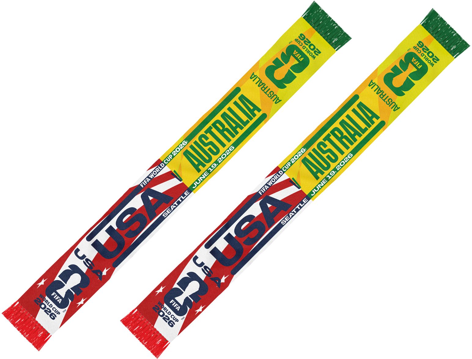 Global Scarves USMNT vs Australia 2026 World Cup Matchup Scarf
