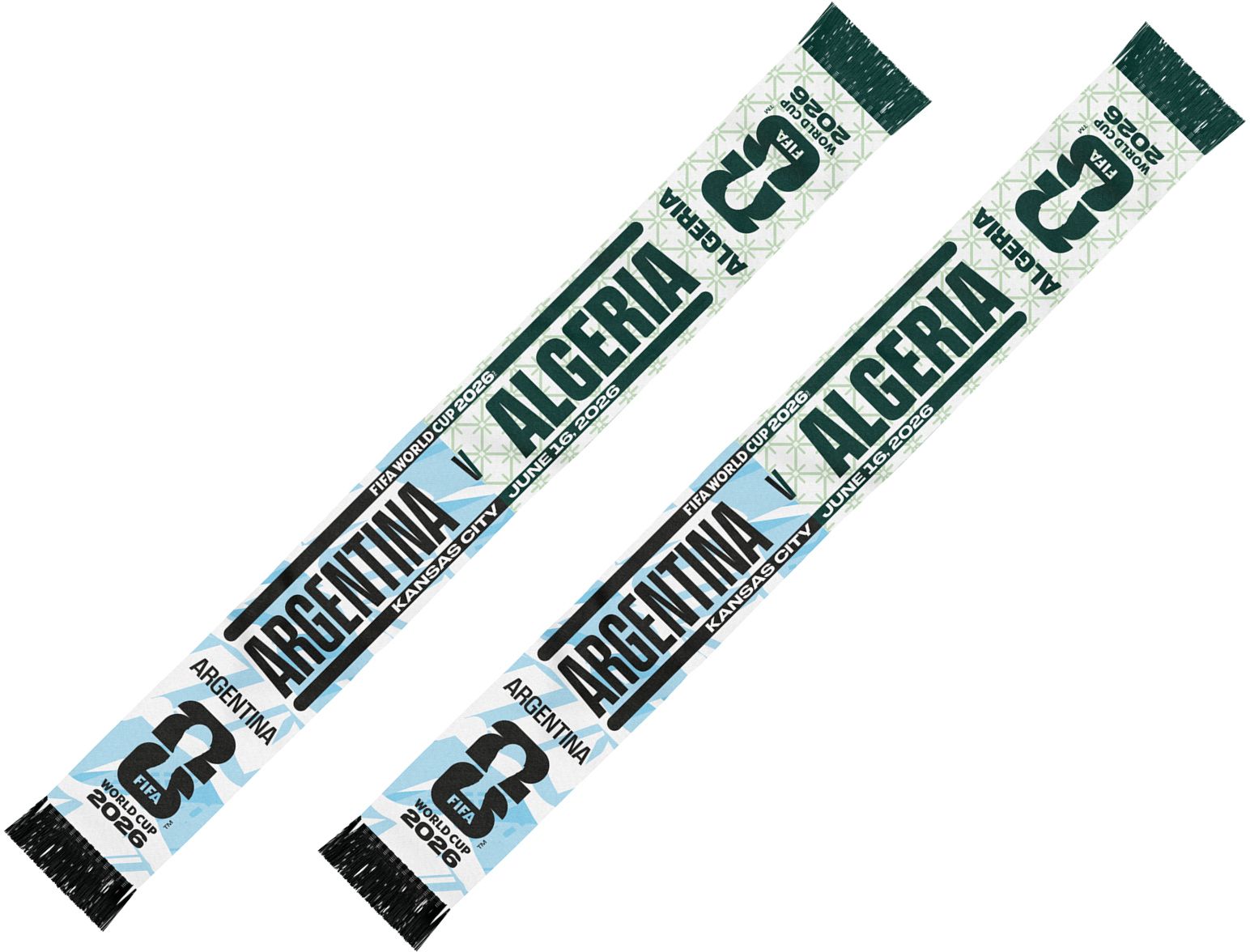 Global Scarves Argentina vs Algeria 2026 World Cup Matchup Scarf