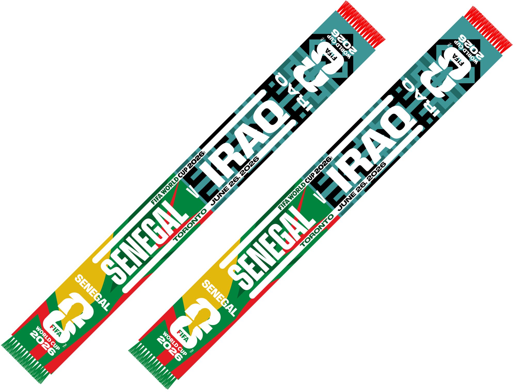 Global Scarves Senegal VS Iraq 2026 FIFA World Cup Matchup Scarf