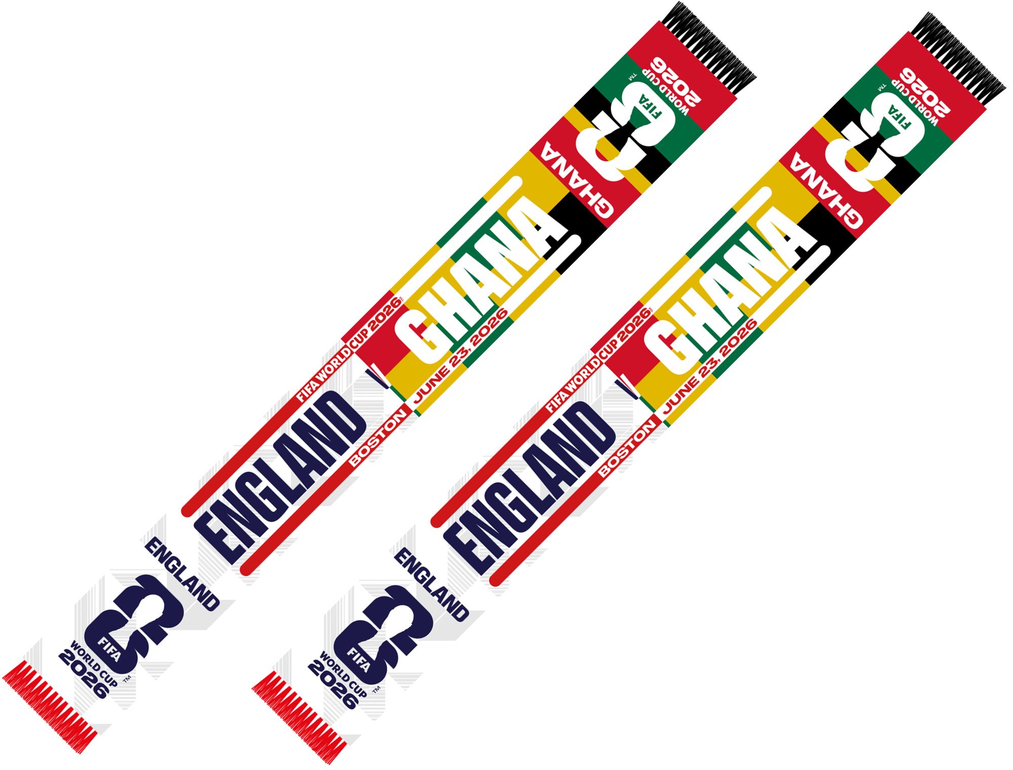Global Scarves England VS Ghana 2026 FIFA World Cup Matchup Scarf