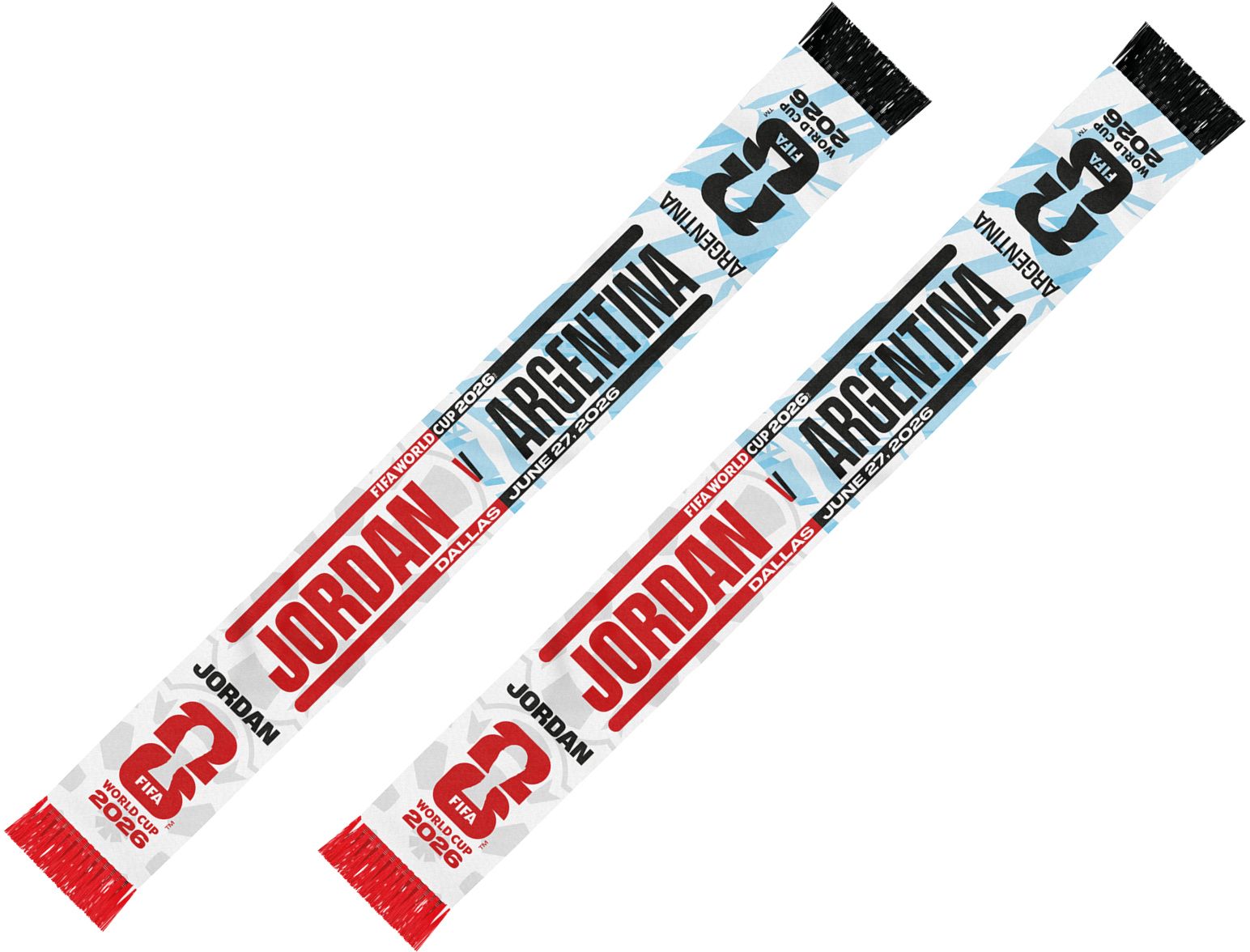 Global Scarves Argentina vs Jordan 2026 World Cup Matchup Scarf