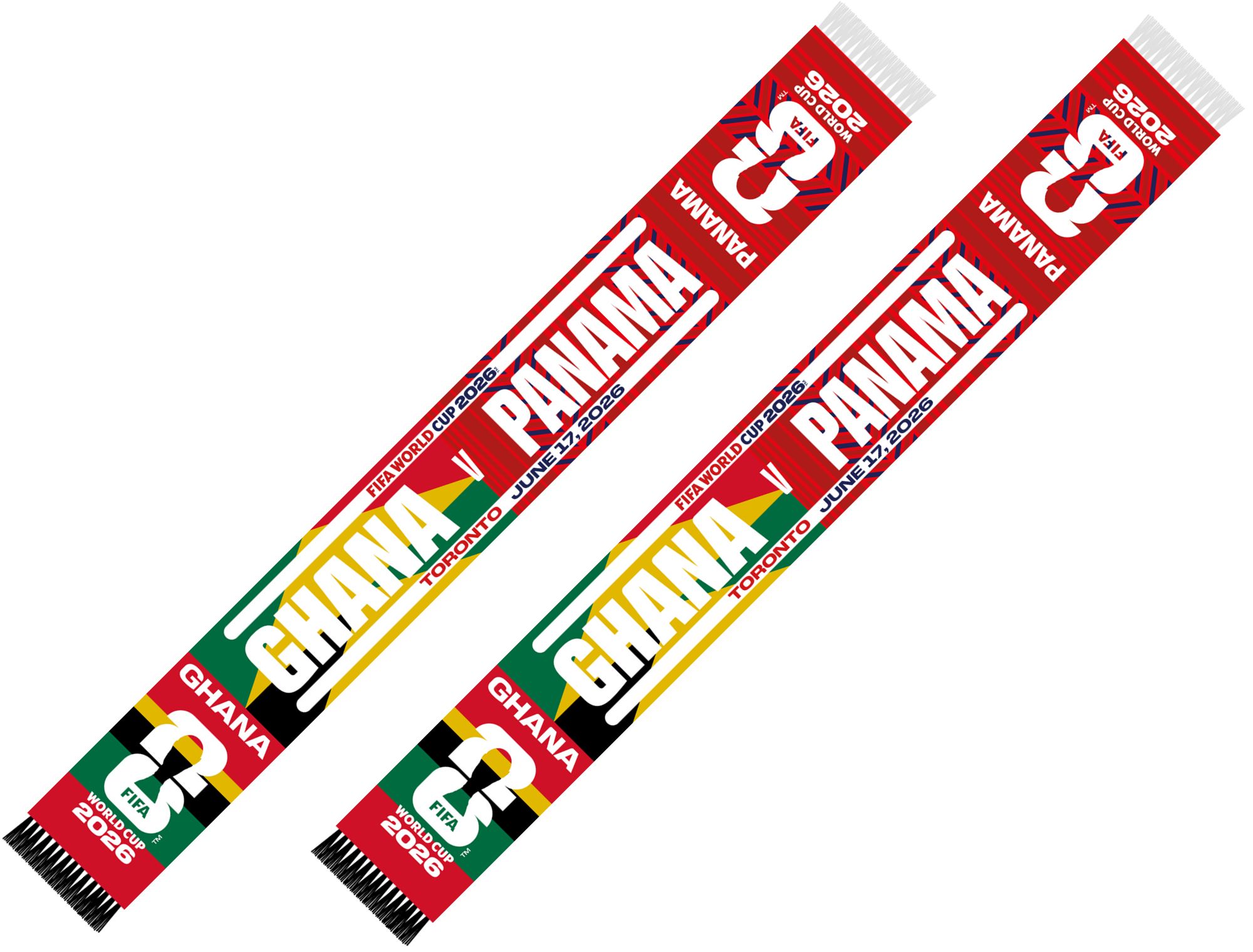 Global Scarves Ghana VS Panama 2026 FIFA World Cup Matchup Scarf