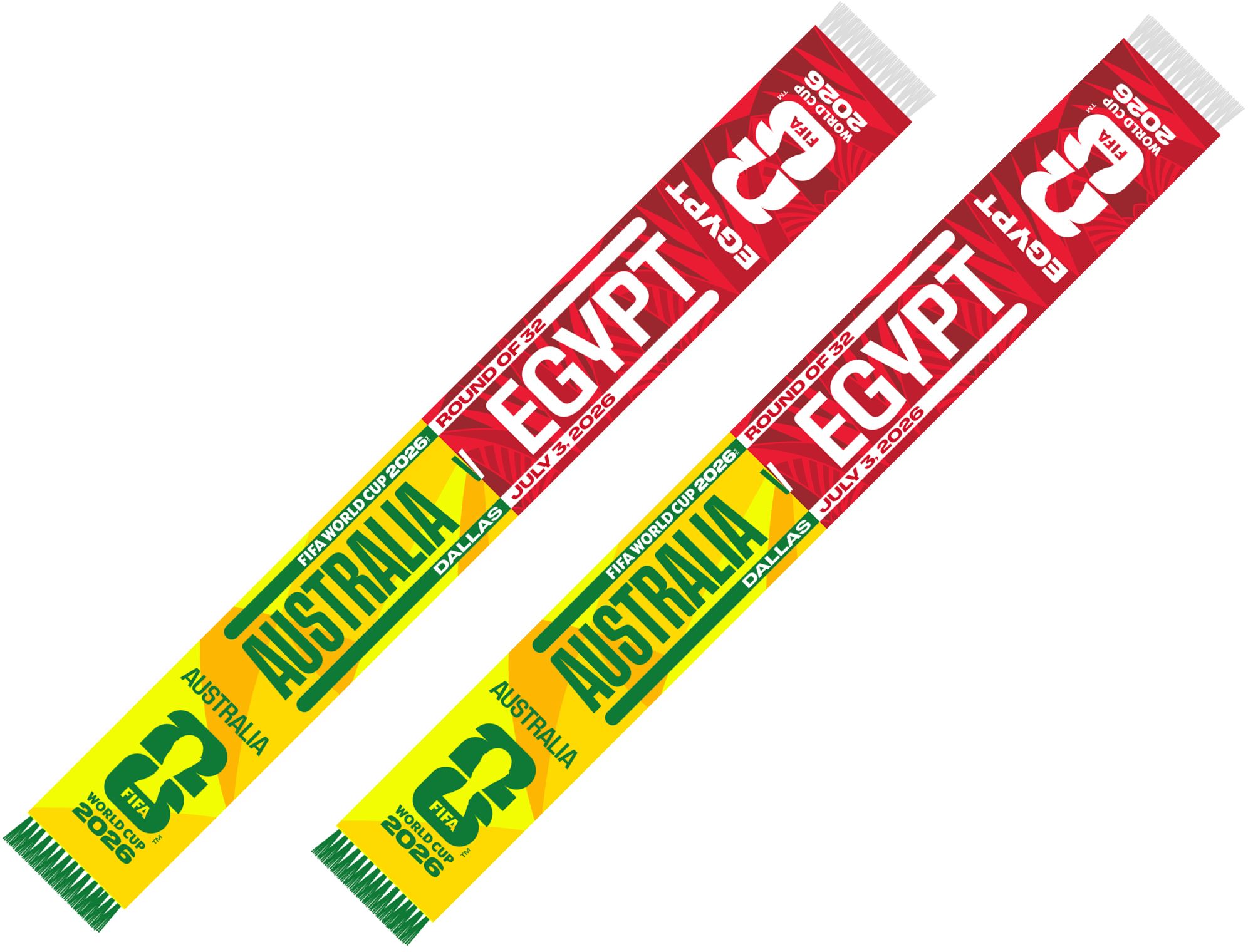 Global Scarves Australia VS Egypt 2026 FIFA World Cup Matchup Scarf