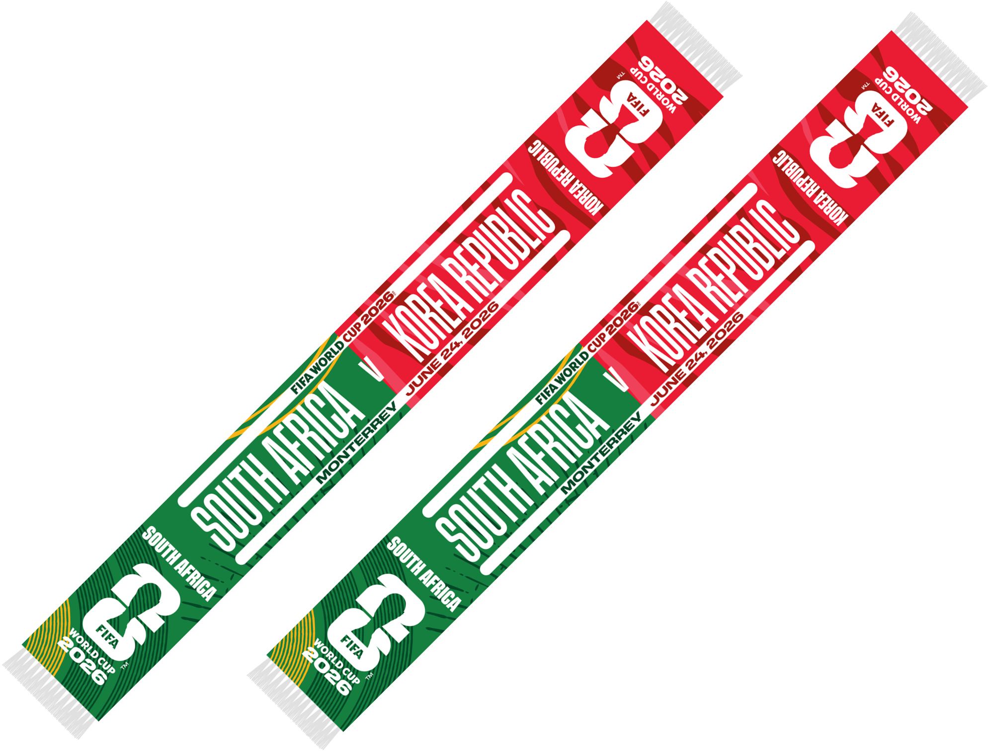 Global Scarves South Africa VS Korea Republic 2026 FIFA World Cup Matchup Scarf