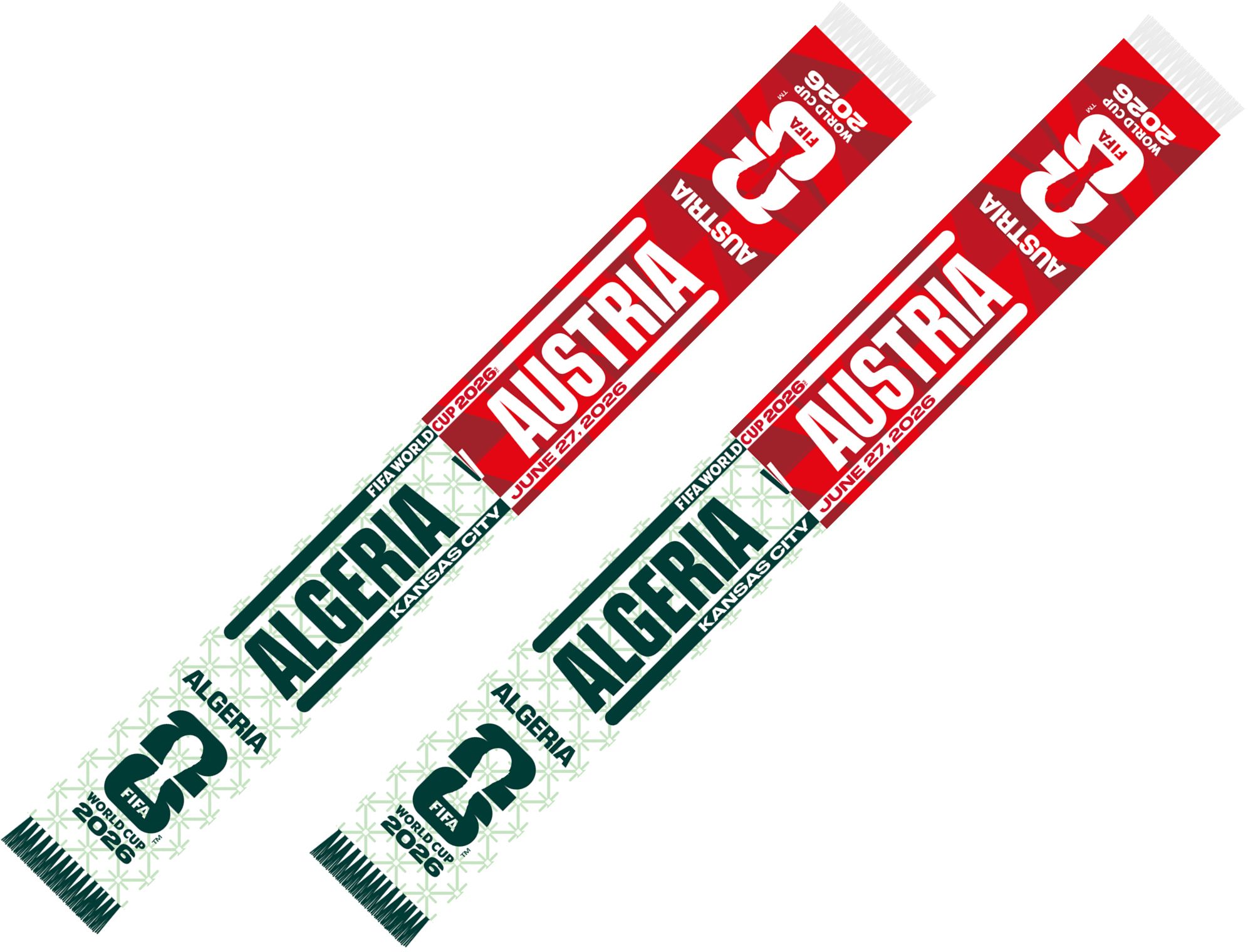 Global Scarves Algeria VS Austria 2026 FIFA World Cup Matchup Scarf