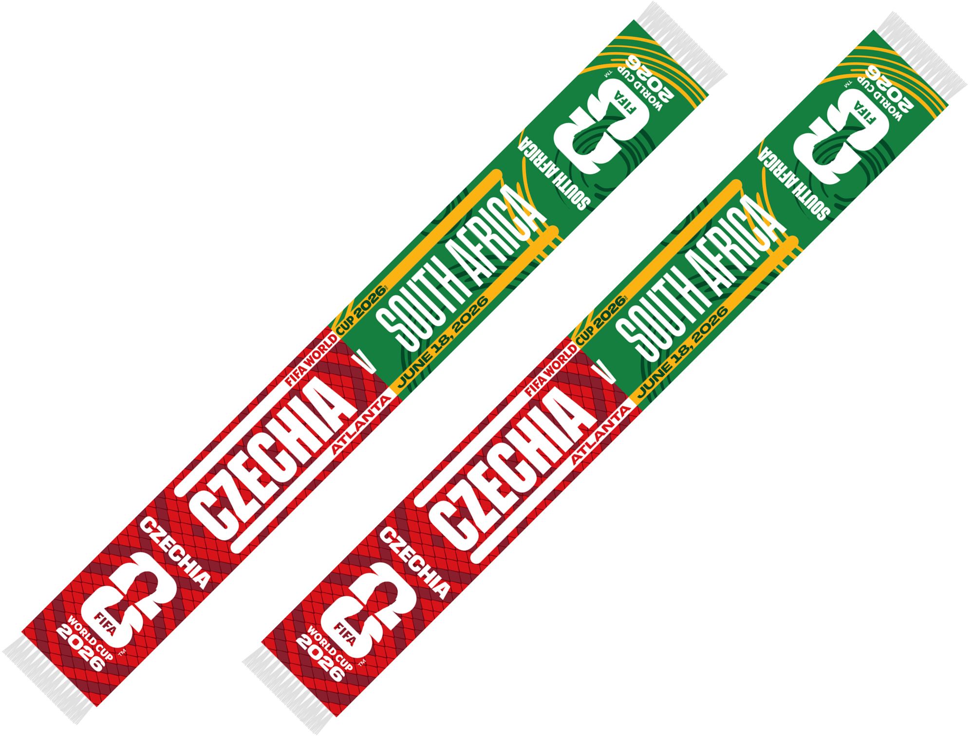 Global Scarves Czechia VS South Africa 2026 FIFA World Cup Matchup Scarf