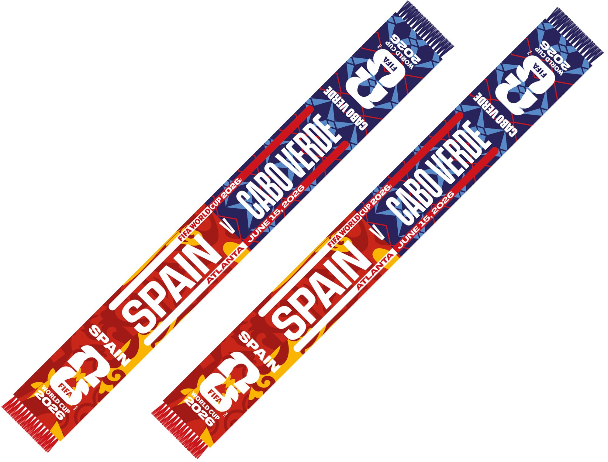 Global Scarves Spain VS Cabo Verde 2026 FIFA World Cup Matchup Scarf