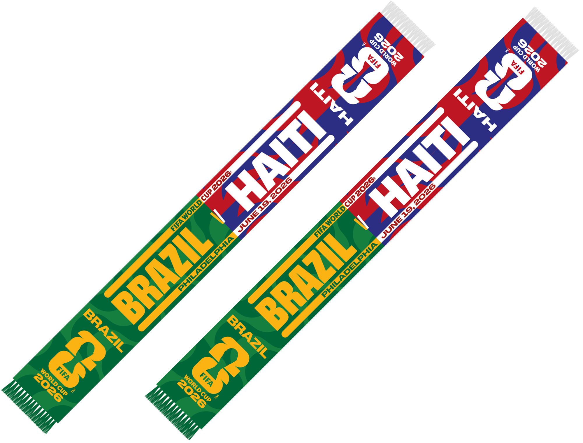 Global Scarves Brazil VS Haiti 2026 FIFA World Cup Matchup Scarf