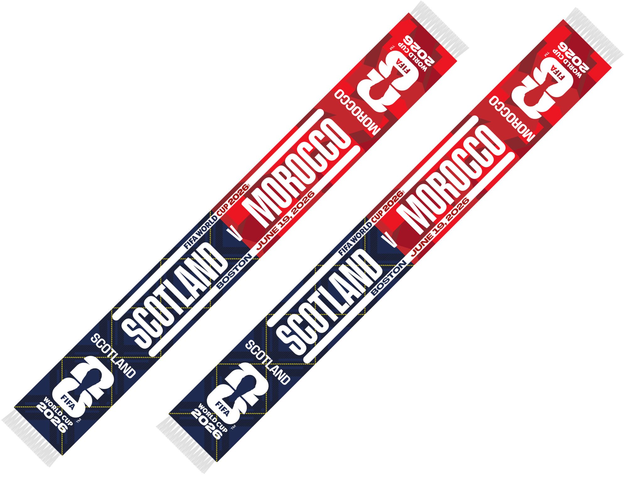 Global Scarves Scotland VS Morocco 2026 FIFA World Cup Matchup Scarf