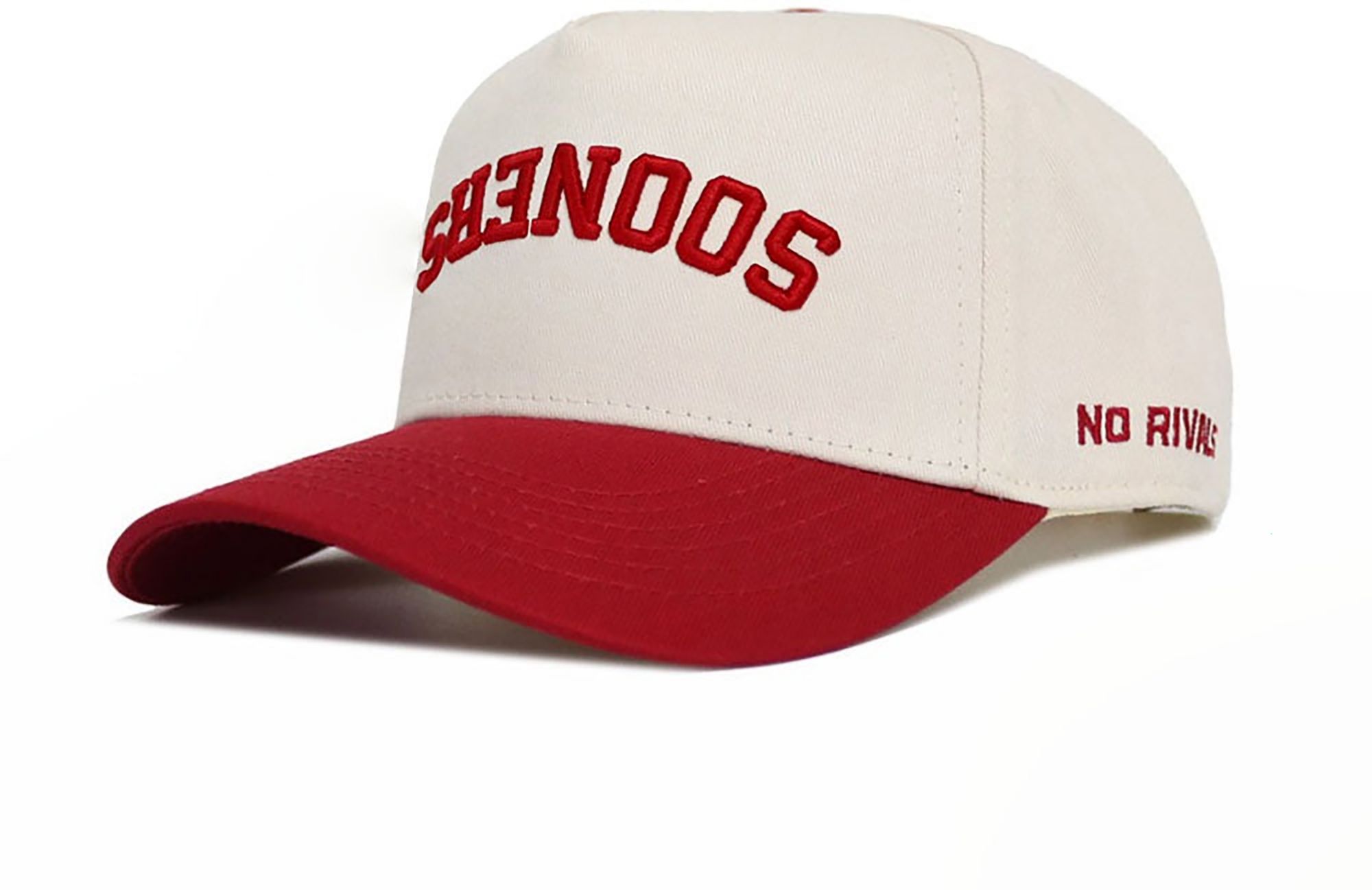 No Rivals Adult Oklahoma Sooners Red Upside Down Adjustable Snapback Hat