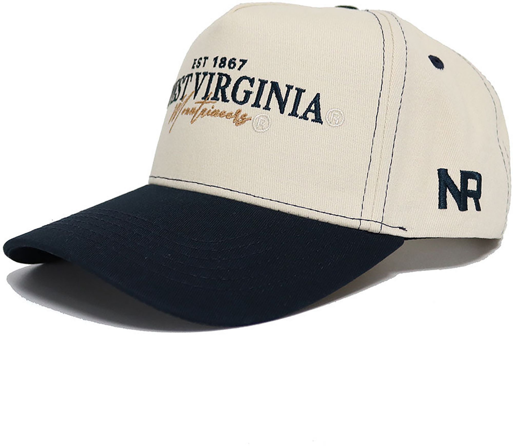 No Rivals Adult West Virginia Mountaineers Navy Vintage Adjustable Snapback Hat