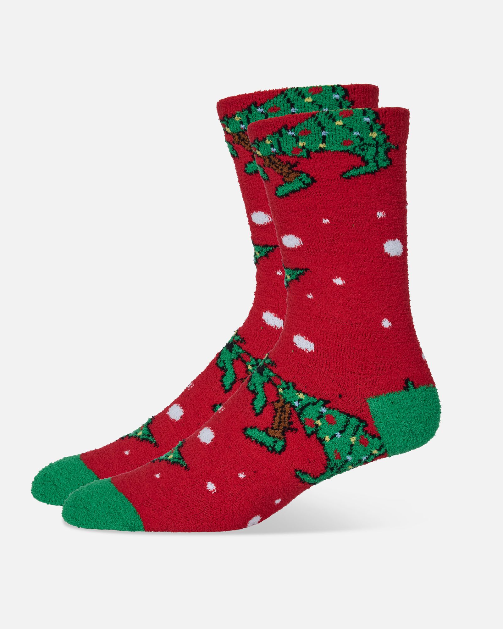 GOAT USA Men's Xmas Tree Fuzzy Socks