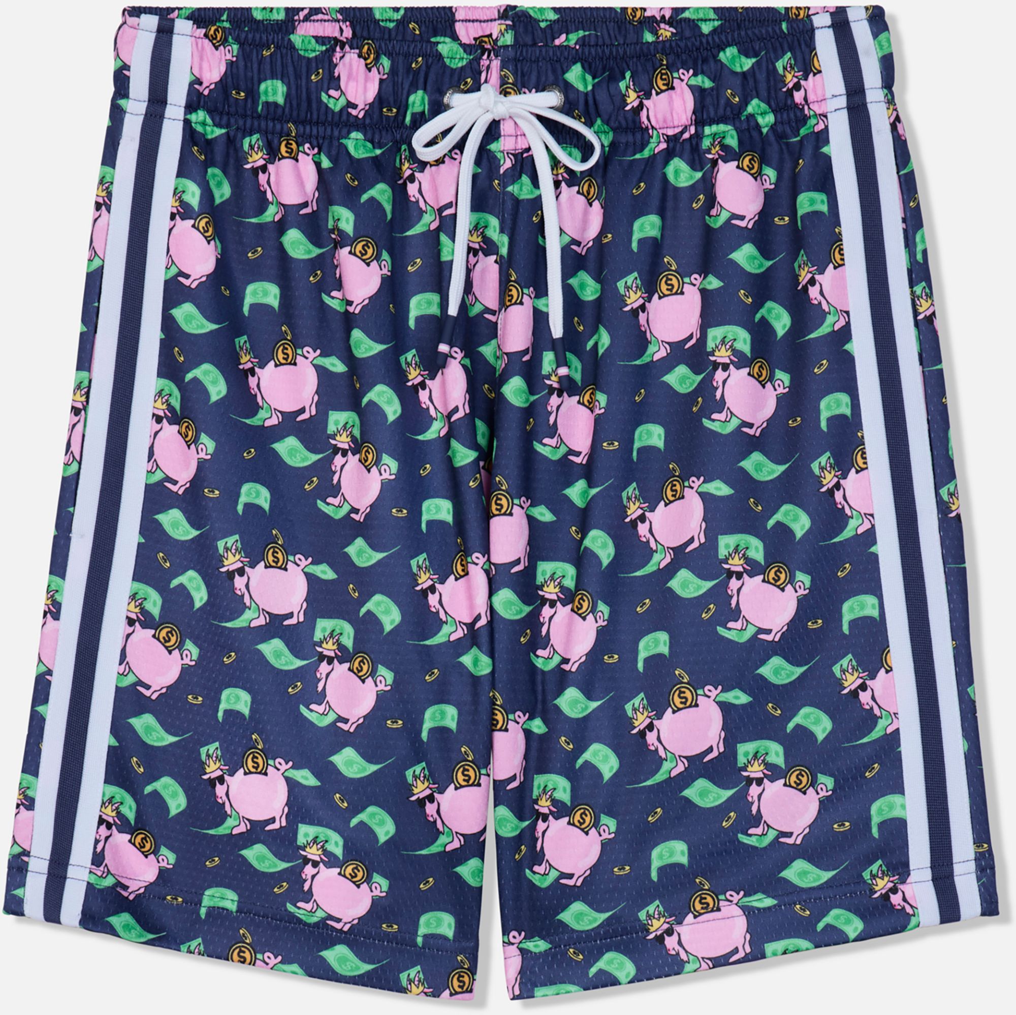 GOAT USA Boys' Piggy Bank All-Over Print Mesh Shorts