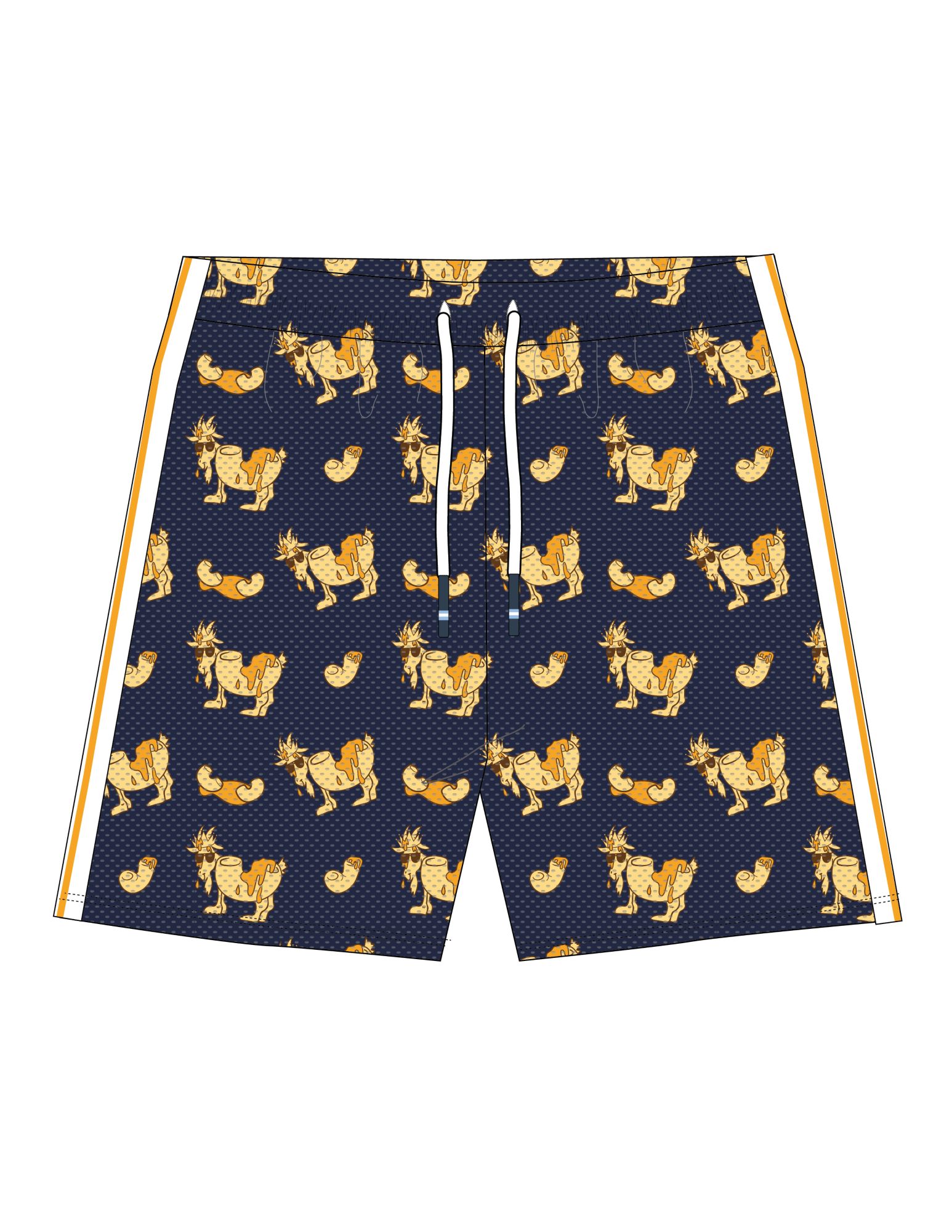 GOAT USA Boys' Chuck Cheesy AOP Mesh Shorts